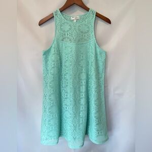 Women's Dress Lots of Love by Speechless Teal Lace Overlay Lined Size Medium